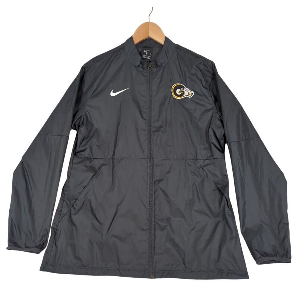 Nike Jacket Men Large Black Mesh Lining Full-Zip Pockets Windbreaker Activewear